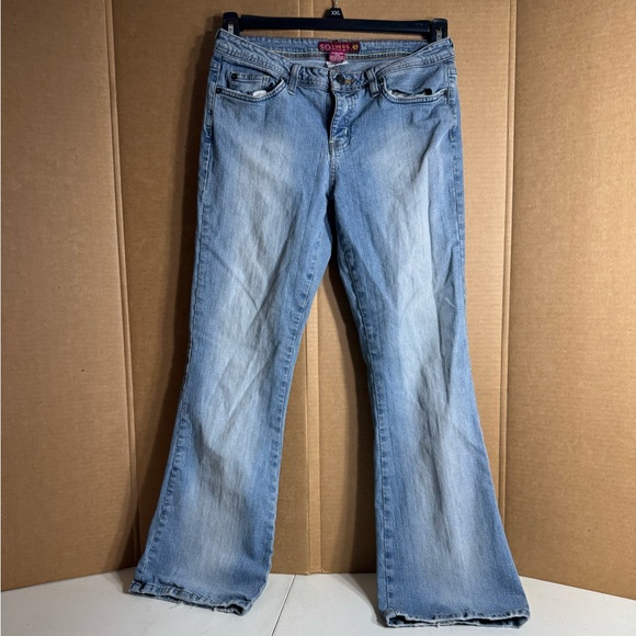 SO. Stretch blue jeans size short 9 JN flare‎ - Picture 1 of 7